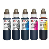 Чорнила сумісні Canon PFI-120, PFI-710 комплект 5 х 100мл, пігментні Barva C120