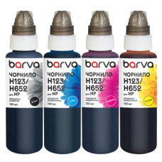 Комплект чорнил для HP 652, 651, 123, 46 Barva (4x100 мл), H652-100-MP Комплект чорнил для HP 652, 651, 123, 46 Barva (4x100 мл), H652-100-MP