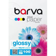 Фотобумага глянцевая 10х15 200 г/м2, 100л BARVA Original