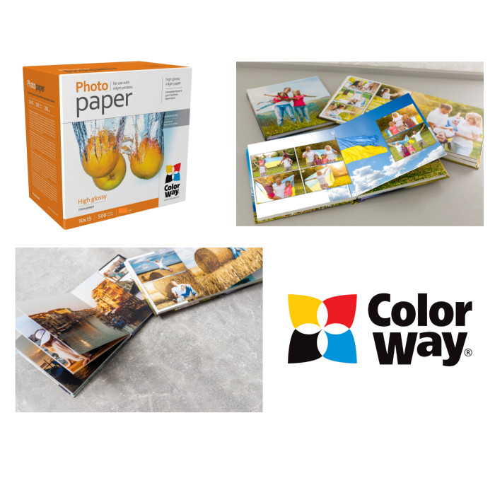 Фотопапір ColorWay глянцевий 260г/м, 10х15, 500л PG260-500