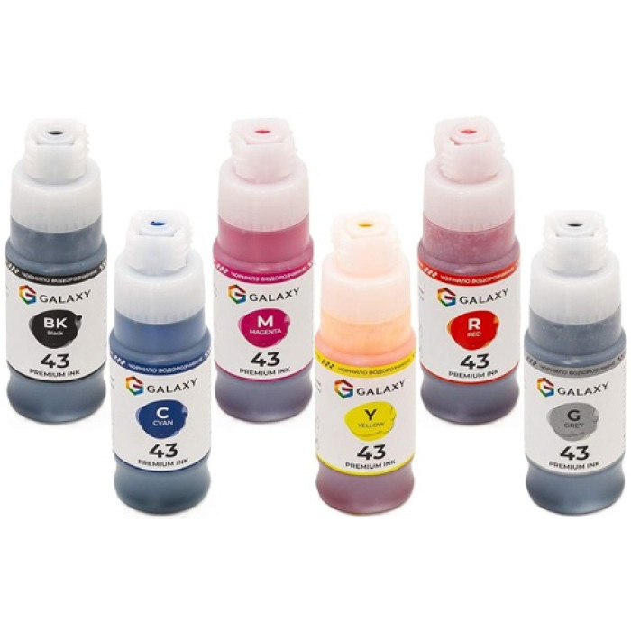 Чорнила сумісні Canon GI-43 6x70 мл, Galaxy GAL-C43-6x70