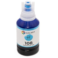 Чорнила сумісні Epson 108 Galaxy, Light Cyan 140 мл, носик-ключ