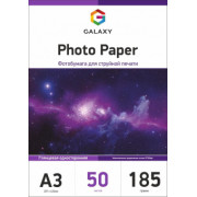 Фотобумага глянцевая А3 Galaxy 185г, 50 листов