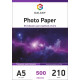 Фотопапір Galaxy глянцевий А5, 210г, 500 листів