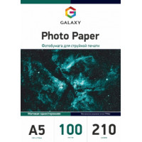 Фотобумага Galaxy матовая А5, 210г, 100 листов