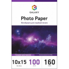 Фотобумага Galaxy глянцевая 10x15, 160г, 100 листов