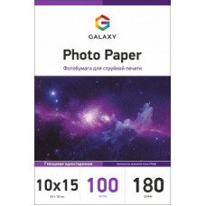Фотобумага Galaxy глянцевая 10x15, 180г, 100 листов