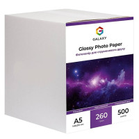 Фотопапір Galaxy глянцевий А5, 260г, 500 листів (GAL-A5HG260-500)