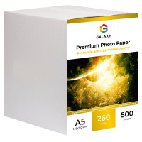 Фотопапір А5 cуперглянець Galaxy 260g, 500 листів (GAL-A5PPH260-500)