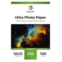 Фотопапір Galaxy Ultra глянець 10x15, 260г/м2, 100л 