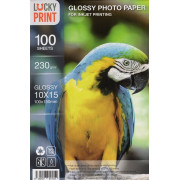 Глянцевая фотобумага 10х15 Lucky Print 230g, 100 листов