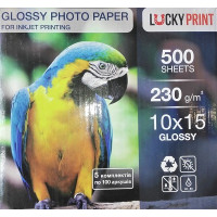 Глянцевая фотобумага 10х15 Lucky Print 230g, 500 листов