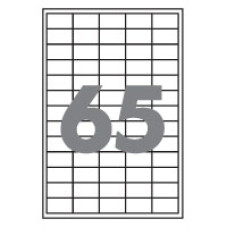 Бумага самоклеящаяся А4, деленная на 65, 100 листов Sapro