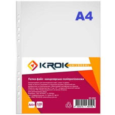 Файл А4 глянцевий 100шт, 30мкм, Krok KR-2030