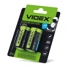 Батарейка лужна Videx LR14, C 2шт 
