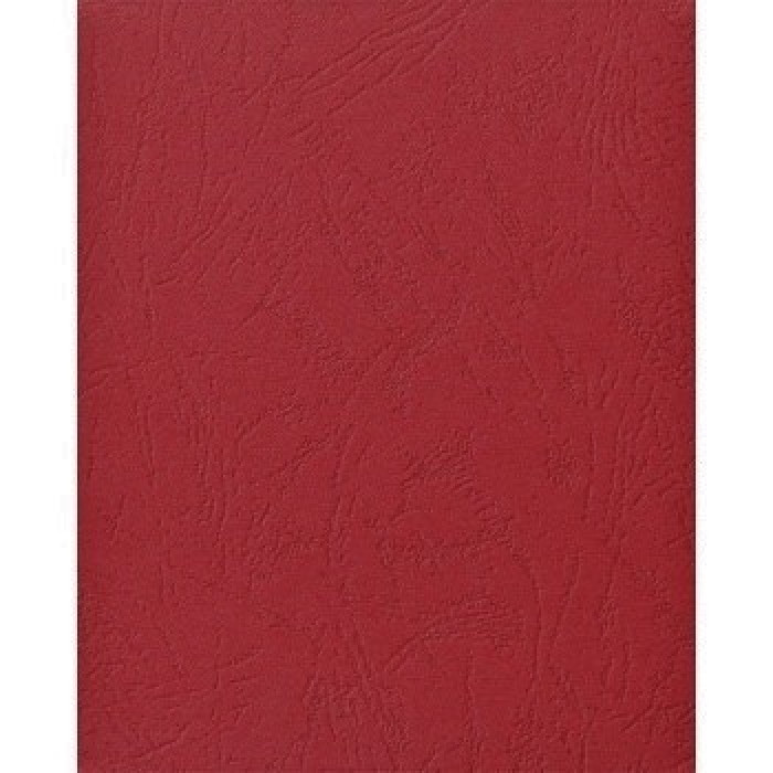 Обложка для переплета картон под кожу, красная, А4, 100шт