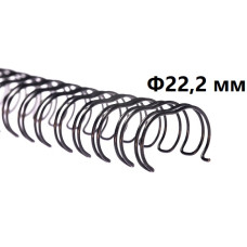 Металлическая пружина черная d 22,2 мм, шаг 2:1, 40 штук