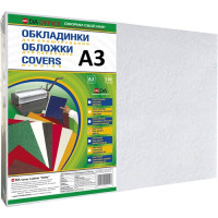 Обкладинка картона, 230г/м, А3, біла (під шкіру) Обкладинка картона, 230г/м, А3, біла (під шкіру)