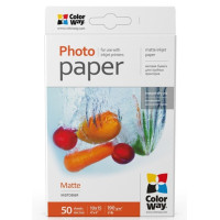 Фотопапір ColorWay матовий 190г/м,10x15, 50л PM1900504R