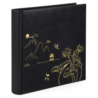 Фотоальбом 10x15, на 200 фото, прошитий KD46200 LOTUS BLACK