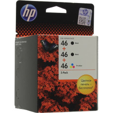 Комплект струйных картриджей HP 46 Black 2, Color F6T40AE