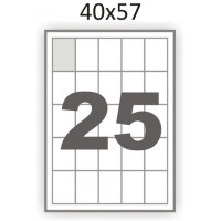 Самоклеючий папір А4 на 25 етикетки 100 аркушів Sapro (S2043)