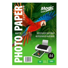 Фотопапір Мagic A4 матовий 180г, 20 аркушів