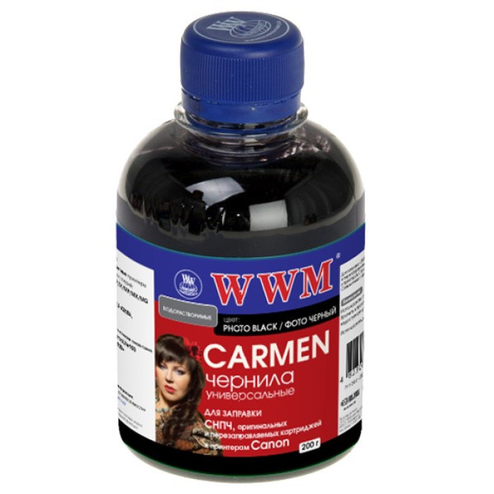 Чорнила WWM CARMEN для Canon 200г Photo Black (CU/PB) 