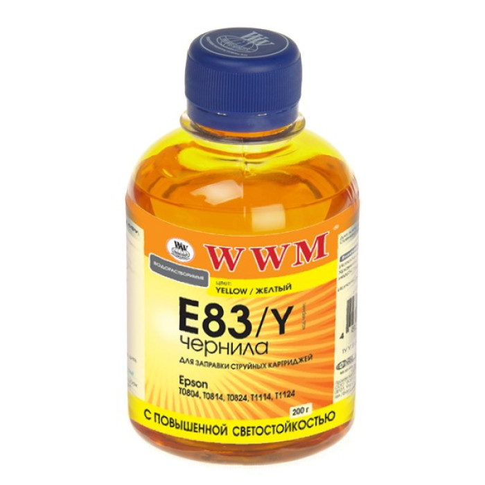 Чернила WWM E83 для Epson, 200г Yellow светостойкие