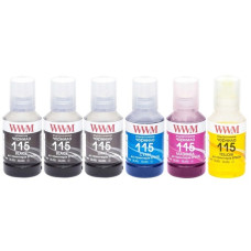 Чернила WWM E115 для Epson EcoTank L8160, L8180, комплект 6х140г (E115SET6-2) Чернила WWM E115 для Epson EcoTank L8160, L8180, комплект 6х140г (E115SET6-2)