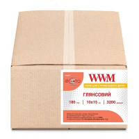 Фотопапір WWM глянцевий 180г/м кв, 10x15, 3200л