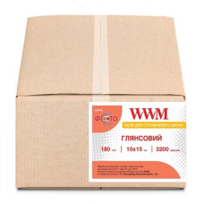 Фотобумага WWM глянцевая 180г/м кв, 10x15, 3200л