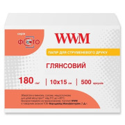 Фотобумага глянцевая WWM, 180g/m2, 100х150 мм, 500л