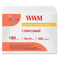 Фотопапір глянцевий WWM, 180g/m2, 100х150 мм, 500л
