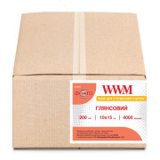 Фотобумага глянцевая WWM, 200g/m2, 100х150 мм, 4000л 