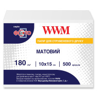 Фотопапір WWM, матовий 180g/m2, 10х15 мм, 500л M180.F500