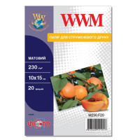 Фотобумага WWM, матовая 230g/m2, 100х150 мм, 20л 