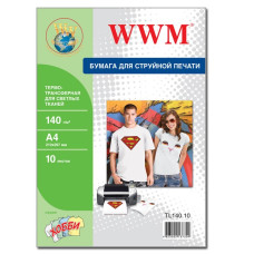 Термотрансфер WWM для світлих тканин, 140g/m2, A4, 10л