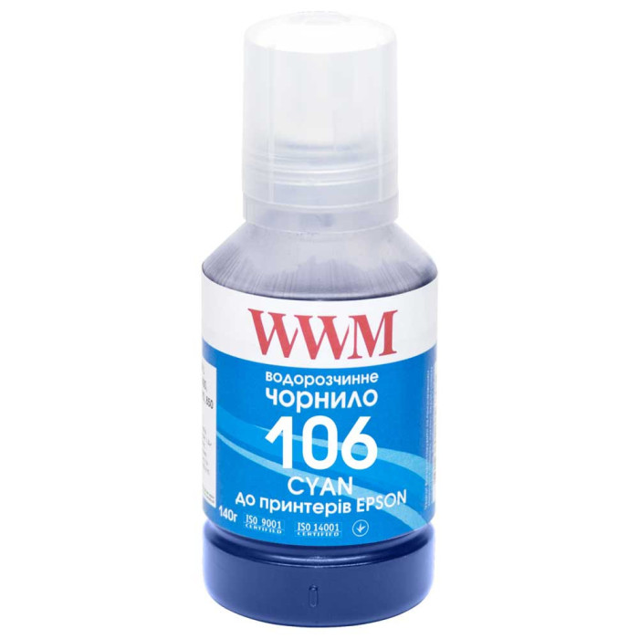 Чернила WWM 106 для Epson, 140г Cyan (E106C)