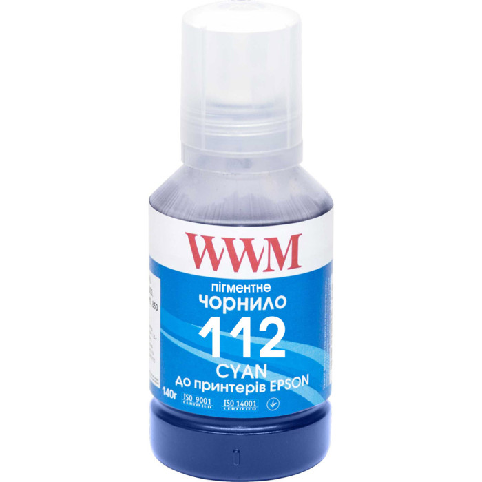 Чорнила WWM 112 для Epson 140г Cyan пігментне (E112CP)