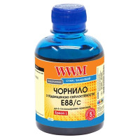 Чорнила WWM E88 аналог Epson 108, 200г Cyan з підвищеною світлостійкістю