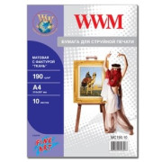 Фотобумага WWM, Fine Art матовая 190g/m2, "Ткань", A4