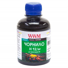 Чорнила WWM H12 для HP 10, 11, 82, 88 200г Black (H12/BP)