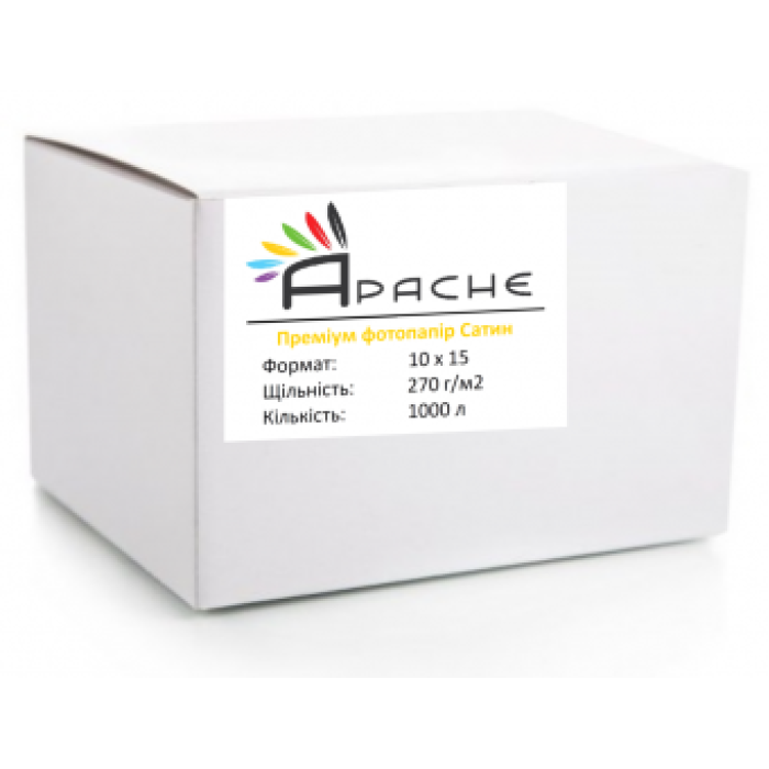 Фотобумага сатин APACHE 10x15 270g, 1000 листов