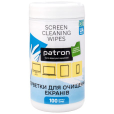 Салфетки для очищения экранов, туба 100 шт. Patron (F3-059)