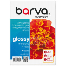Фотобумага глянцевая A3 120 г/м2, 20л BARVA Everyday (IP-CE120-238)