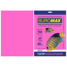 Бумага цветная малиновая NEON 50 л, А4, 80 г/м²