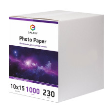 Фотобумага Galaxy глянцевая 10x15, 230г, 1000 листов