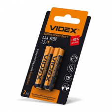 Батарейка сольова R03P, AAA 2шт Videx 