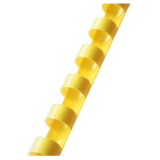 Пружина пластикова 6мм жовта, 100 шт, зшиває до 30л Пружина пластикова 6мм жовта, 100 шт, зшиває до 30л